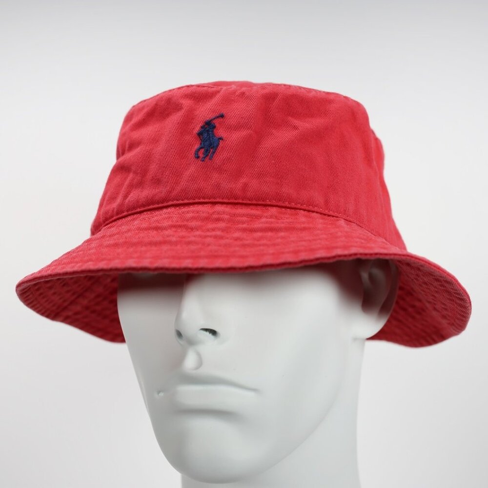 Polo Ralph Lauren Women Beachside Pony Bucket Hat "NANTUCKET RED" Size S/M New